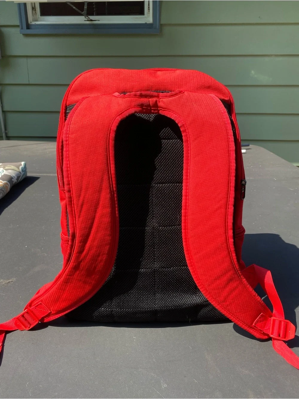 Nike Red and Black Men's Backpack with White Swoosh